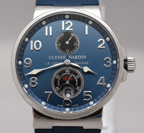 Wat18008 Ulysse Nardin Maxi Marine Chronometer 41mm in stainless steel, Full set