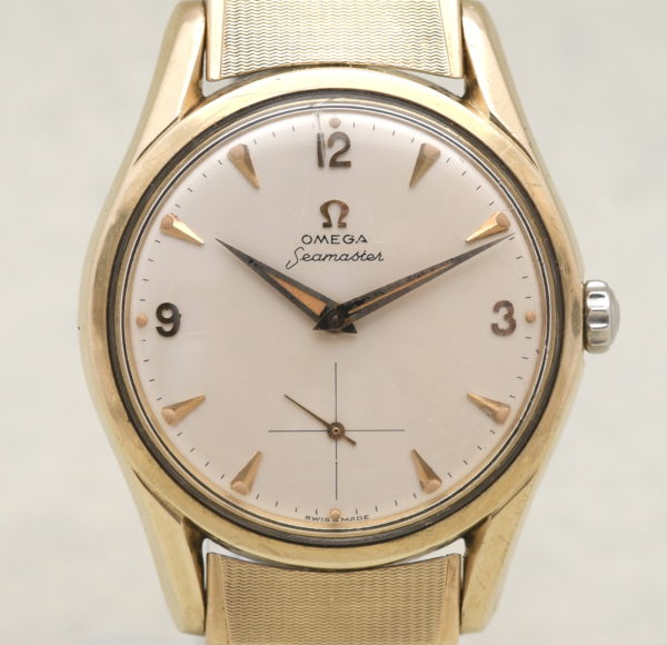 Wat20009 Omega Seamaster 2937-2 Gold on Steel from 1959 with Box.