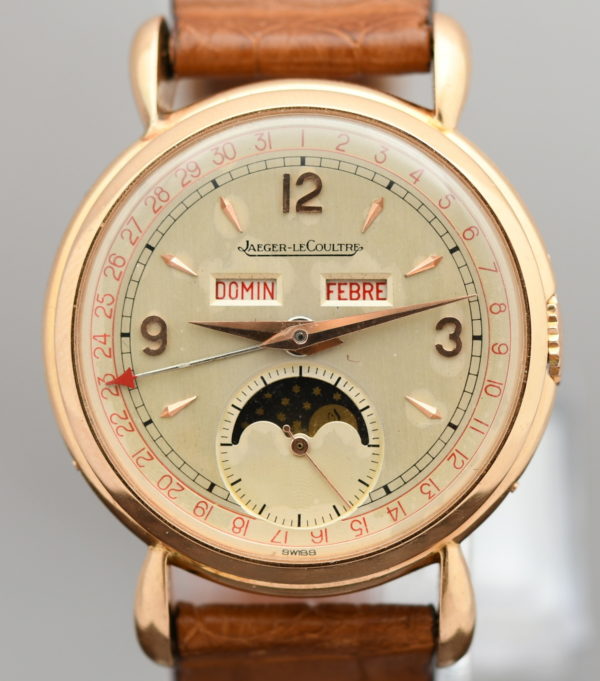Wat20018 Jaeger LeCoultre Tripple date with Moonphase in Rose Gold approx 1950